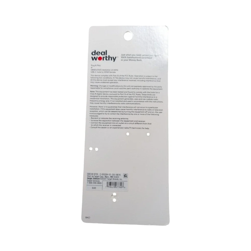Nn9-O Dealworthy USB-C to HDMI Adapter 4K | 4